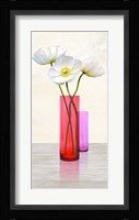 Poppies in crystal vases (Purple II) Fine Art Print