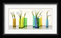 Callas in crystal vases Fine Art Print