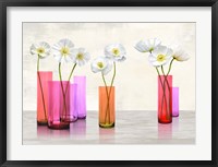Poppies in crystal vases (Purple palette) Fine Art Print
