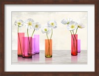 Poppies in crystal vases (Purple palette) Fine Art Print