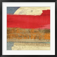 Moon Rising from the Crimson Sky I Framed Print