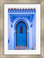 Morocco, Chefchaouen A Traditional Door Fine Art Print