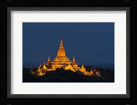 Myanmar, Bagan A Giant Stupa Is Lit At Night On The Plains Of Bagan Fine Art Print