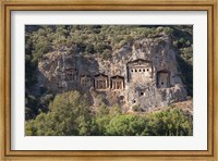 Turkey, Dalyan, Mugla Province The Six Lycian Rock-Cut Tombs Fine Art Print