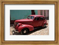 Central America, Cuba, Trinidad Classic American Car In Trinidad Fine Art Print