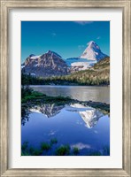 Mount Assiniboine And Mount Magog As Seen From Sunburst Lake Fine Art Print