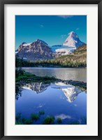 Mount Assiniboine And Mount Magog As Seen From Sunburst Lake Fine Art Print