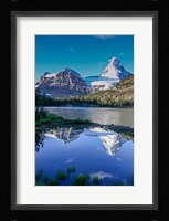 Mount Assiniboine And Mount Magog As Seen From Sunburst Lake Fine Art Print