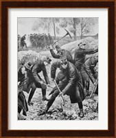 Ww1(1914-1918) Occupation Of Belgium By German Troops (August 1914) Fine Art Print