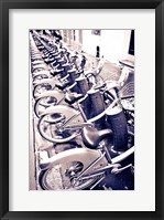 Velib Bicycles For Rent, Paris, France Fine Art Print