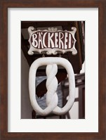 Germany, Hesse, Limburg An Der Lahn, Pretzel Bakery Sign Fine Art Print