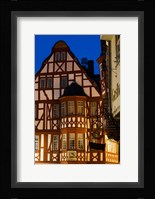 Germany, Hesse, Limburg An Der Lahn, Half-Timbered Building, Dawn Fine Art Print