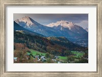 Germany, Bavaria, Elevated Town View From The Rossfeld Panoramic Ring Road In Fall Fine Art Print