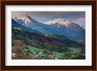 Germany, Bavaria, Elevated Town View From The Rossfeld Panoramic Ring Road In Fall Fine Art Print
