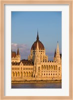 Hungary, Budapest Parliament Building On Danube River Fine Art Print
