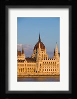 Hungary, Budapest Parliament Building On Danube River Fine Art Print