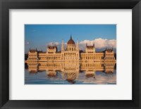 Hungary, Budapest Parliament Building On Danube River Fine Art Print