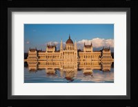 Hungary, Budapest Parliament Building On Danube River Fine Art Print