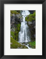 Iceland, Westfjords, Jokulflrdir, Lonagfjordur Nature Reserve Remote Fjord Waterfall Fine Art Print