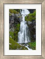 Iceland, Westfjords, Jokulflrdir, Lonagfjordur Nature Reserve Remote Fjord Waterfall Fine Art Print