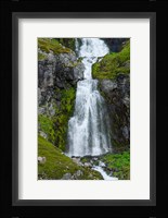 Iceland, Westfjords, Jokulflrdir, Lonagfjordur Nature Reserve Remote Fjord Waterfall Fine Art Print