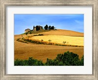 Italy, Tuscany, Farmhouse And Fields Fine Art Print