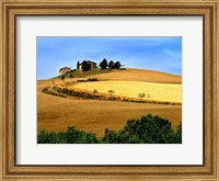 Italy, Tuscany, Farmhouse And Fields Fine Art Print