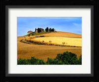 Italy, Tuscany, Farmhouse And Fields Fine Art Print