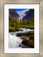 Norway Briksdal Glacier And River Fine Art Print