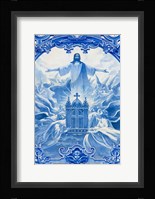 Portugal, Porto Mosaic On Santo Ildefonso Church, Lines Removed Fine Art Print