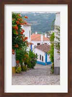 Portugal, Obidos Leira District Cobblestone Walkway Fine Art Print