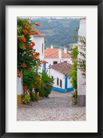 Portugal, Obidos Leira District Cobblestone Walkway Fine Art Print