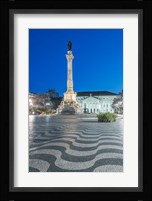 Portugal, Lisbon, Rossio Square At Dawn Fine Art Print