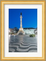 Portugal, Lisbon, Rossio Square At Dawn Fine Art Print