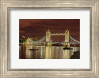 Tower Bridge At Night London England Fine Art Print