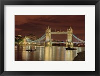 Tower Bridge At Night London England Fine Art Print