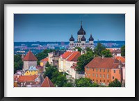 Estonia, Tallinn Alexander Nevsky Cathedral And City Overview Fine Art Print