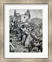 First World War (1914-1918) Inhabitants Of Town Of Serbia Fight Against Austrian Troops Fine Art Print