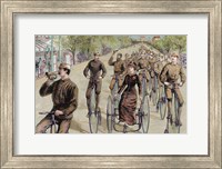 American League Cycles In Pennsylvania Avenue Mid May 1884 Washington Fine Art Print