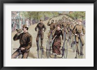 American League Cycles In Pennsylvania Avenue Mid May 1884 Washington Fine Art Print