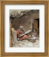 An Old Man With Child French Sudan 1893 Fine Art Print