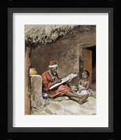 An Old Man With Child French Sudan 1893 Fine Art Print