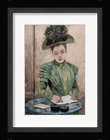 Lady Writing A Letter Fine Art Print
