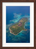 Aerial Of Little Island In Tonga, South Pacific Fine Art Print