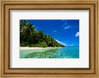 White Sand Beach In Turquoise Water In The Ant Atoll, Micronesia Fine Art Print