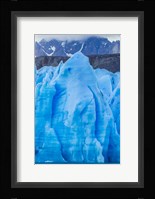 Chile, Patagonia, Torres Del Paine National Park Blue Glacier And Mountains Fine Art Print