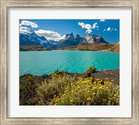 Chile, Patagonia, Torres Del Paine National Park The Horns Mountains And Lago Pehoe Fine Art Print