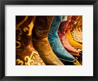 Arizona, Old Scottsdale, Line Up Of New Cowboy Boots Fine Art Print