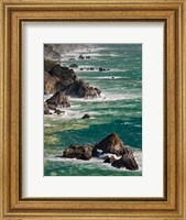 California, Big Sur Waves Hit Coast And Rocks Fine Art Print