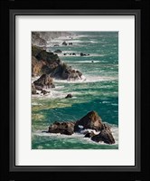 California, Big Sur Waves Hit Coast And Rocks Fine Art Print